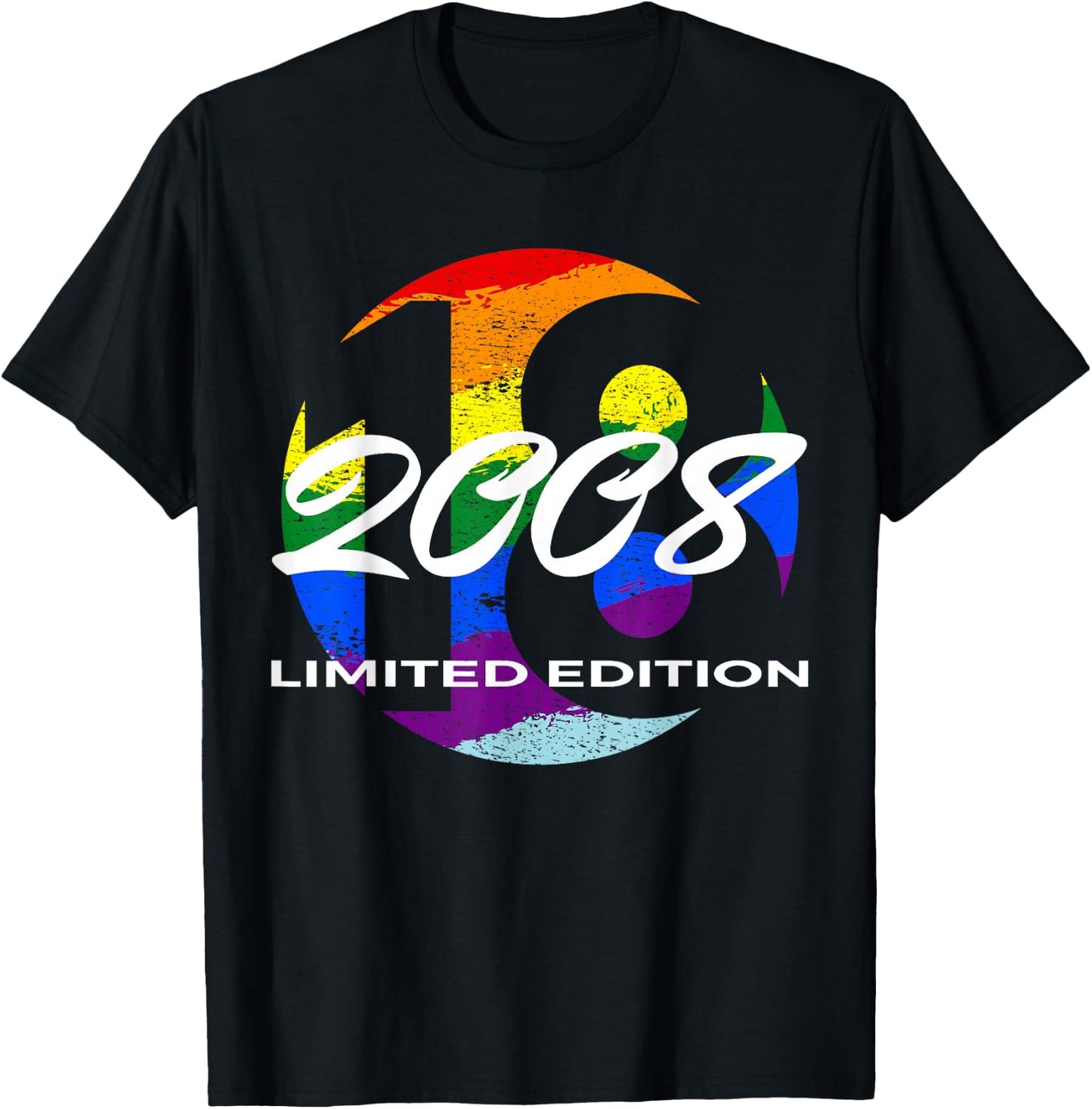 18. Geburtstag Mädchen Junge 18 Jahre 2008 Lustig Geschenk T-Shirt - T-Shirt | Black