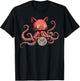 Octopus Crochet Knitting Yarn Octopus Knitter Crocheting T-Shirt - T-Shirt | Black