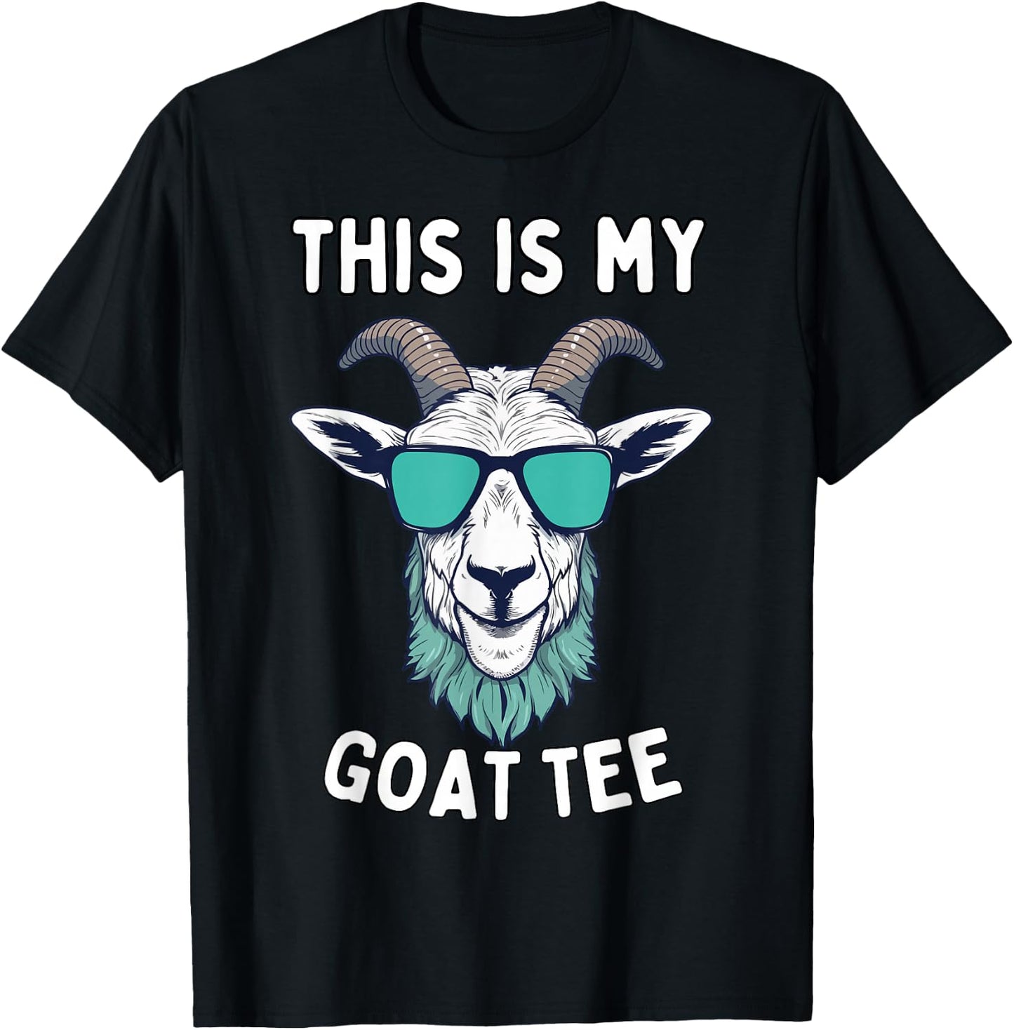 This is My Goat Funny Goat with Glasses Goat Lover Men T-Shirt - T-Shirt | Black