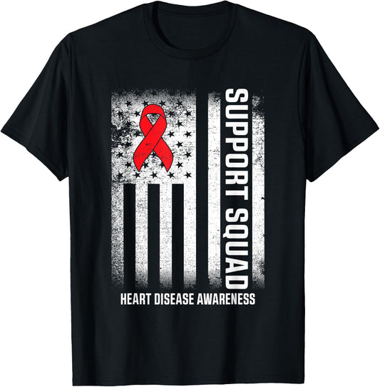 Heart Disease Awareness Month Open Heart Diseases Surgery T-Shirt - T-Shirt | Black
