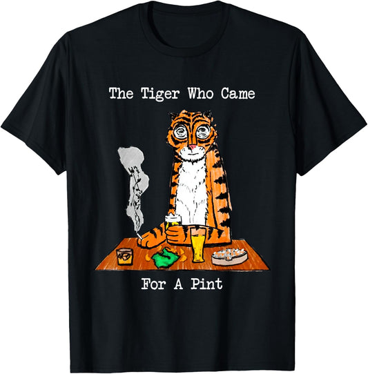 The Tiger Who Came For A Pint T-Shirt - T-Shirt | Black