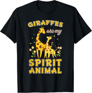 Giraffes Are My Spirit Animal Giraffe T-Shirt - T-Shirt | Black