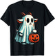 Goat Ghost Funny Halloween T-Shirt - T-Shirt | Black