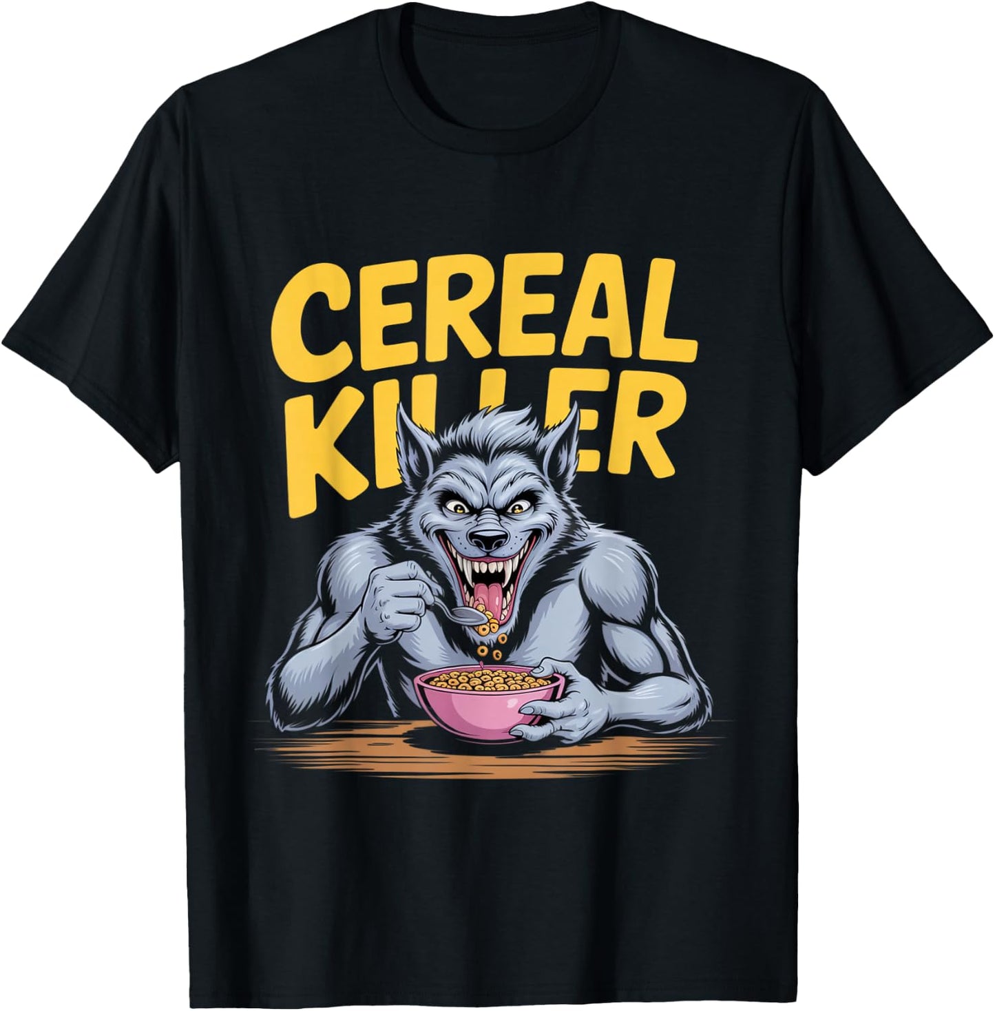 Cereal Killer Funny Halloween Horror Movie Masked Man T-Shirt - T-Shirt | Black