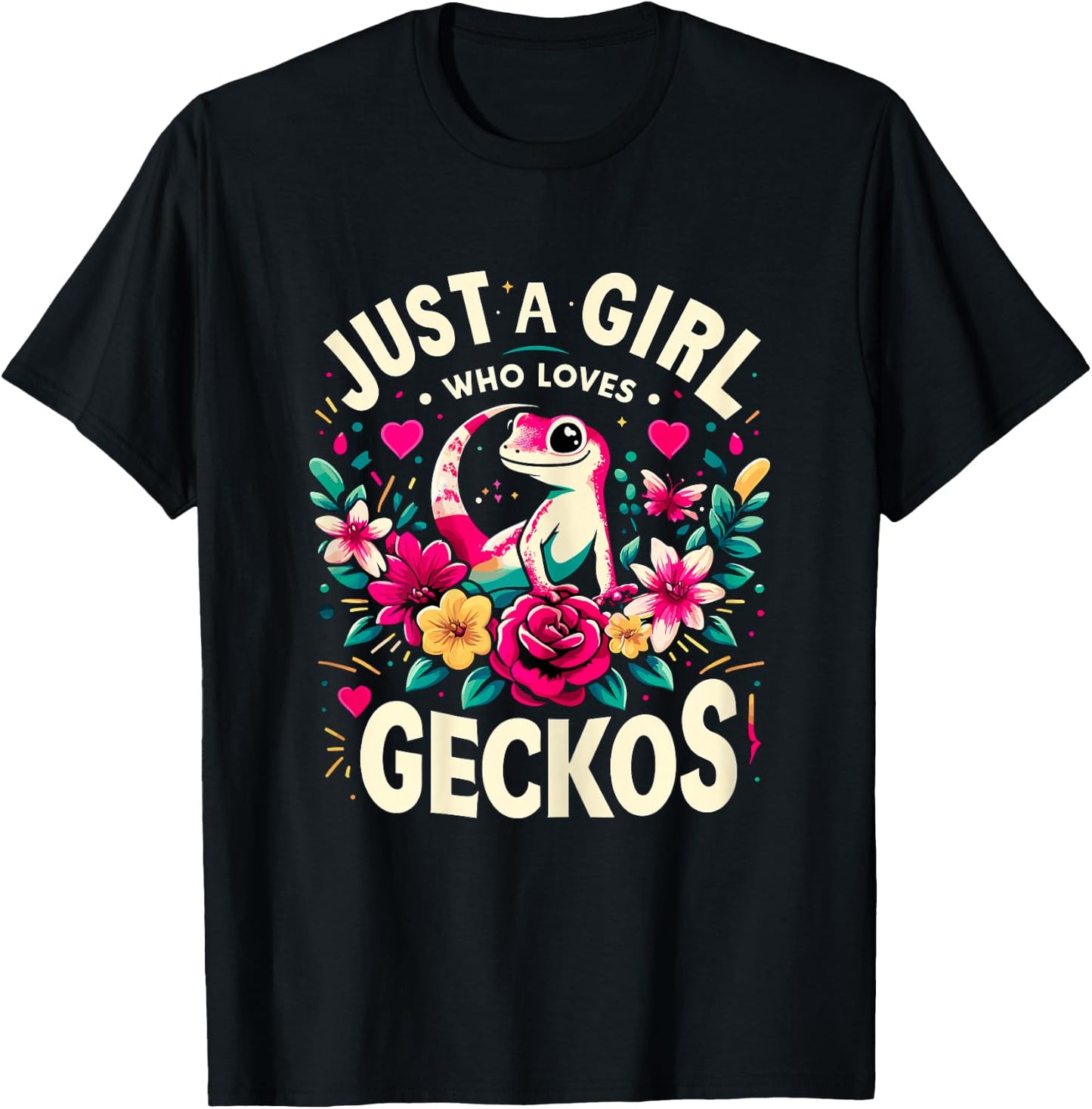 Just a Girl who loves Geckos T-Shirt - T-Shirt | Black