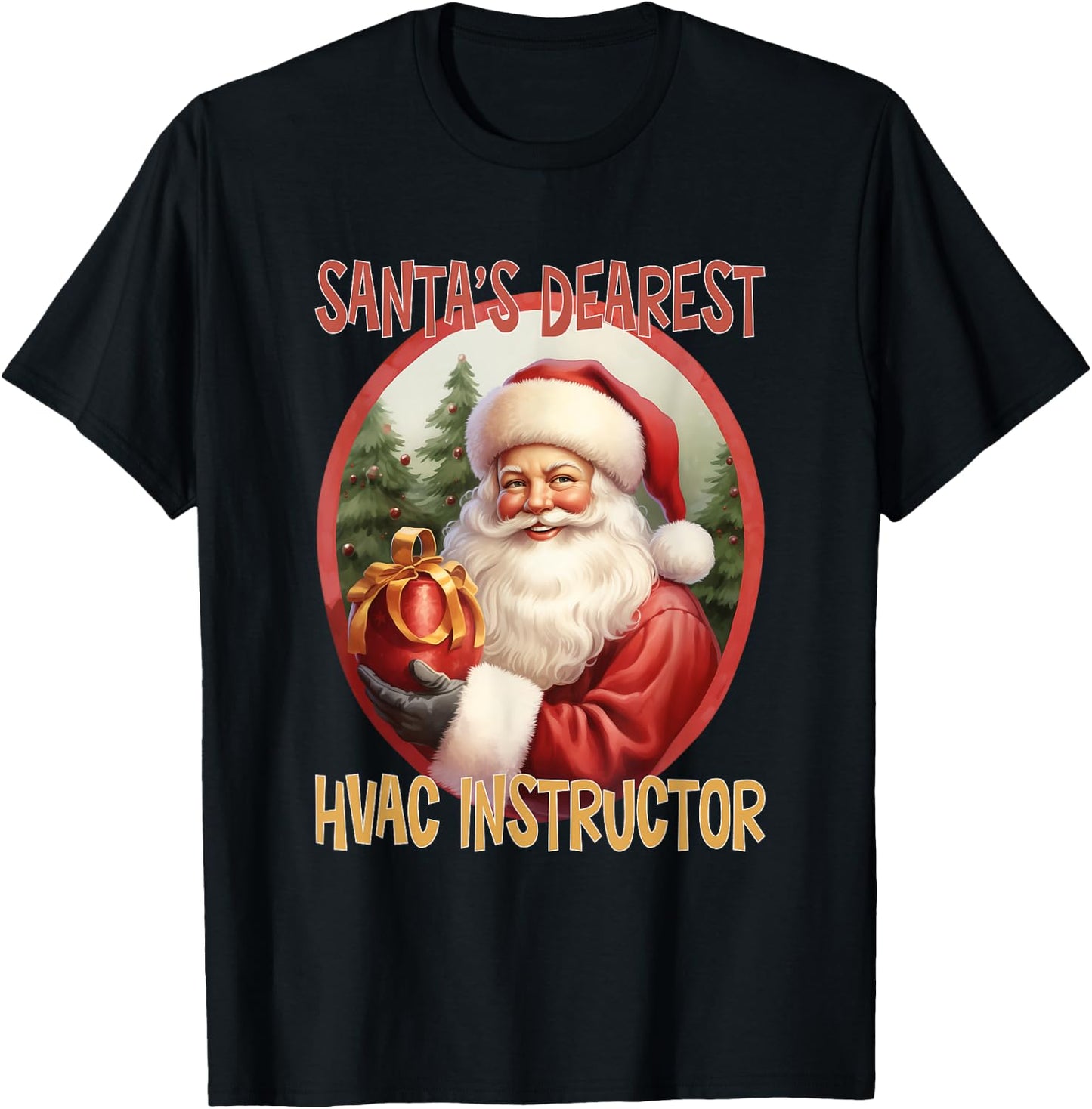 HVAC Instructor Christmas Holiday Love Xmas T-Shirt - T-Shirt | Black