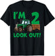 I'm 2 Years Old Farmer Tractor It's My 2nd Birthday Boy T-Shirt - T-Shirt | Black