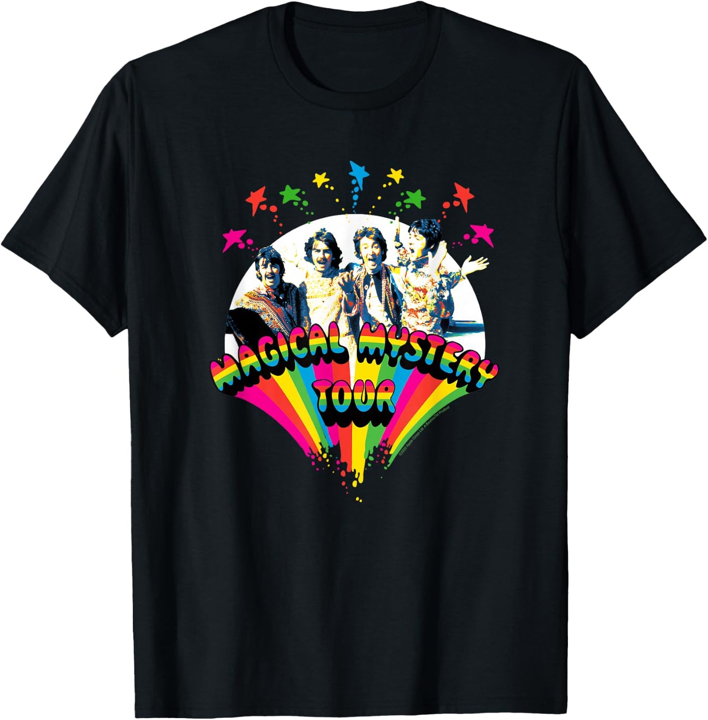 The Beatles - Magical Mystery Tour with band members, Black, S T-Shirt - T-Shirt | Black