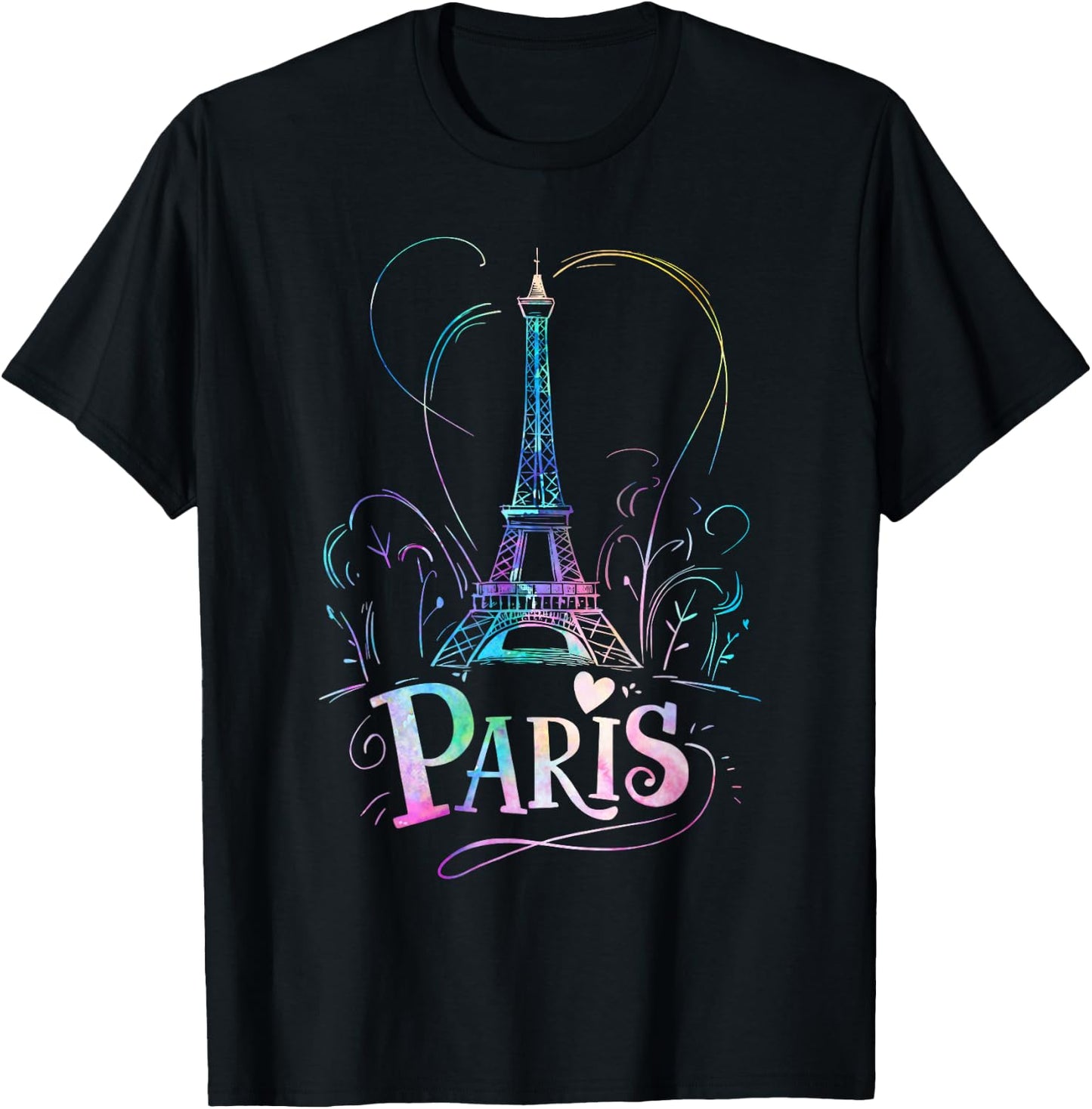 Eiffel Tower Paris Holiday France Souvenir Women Girls T-Shirt - T-Shirt | Black