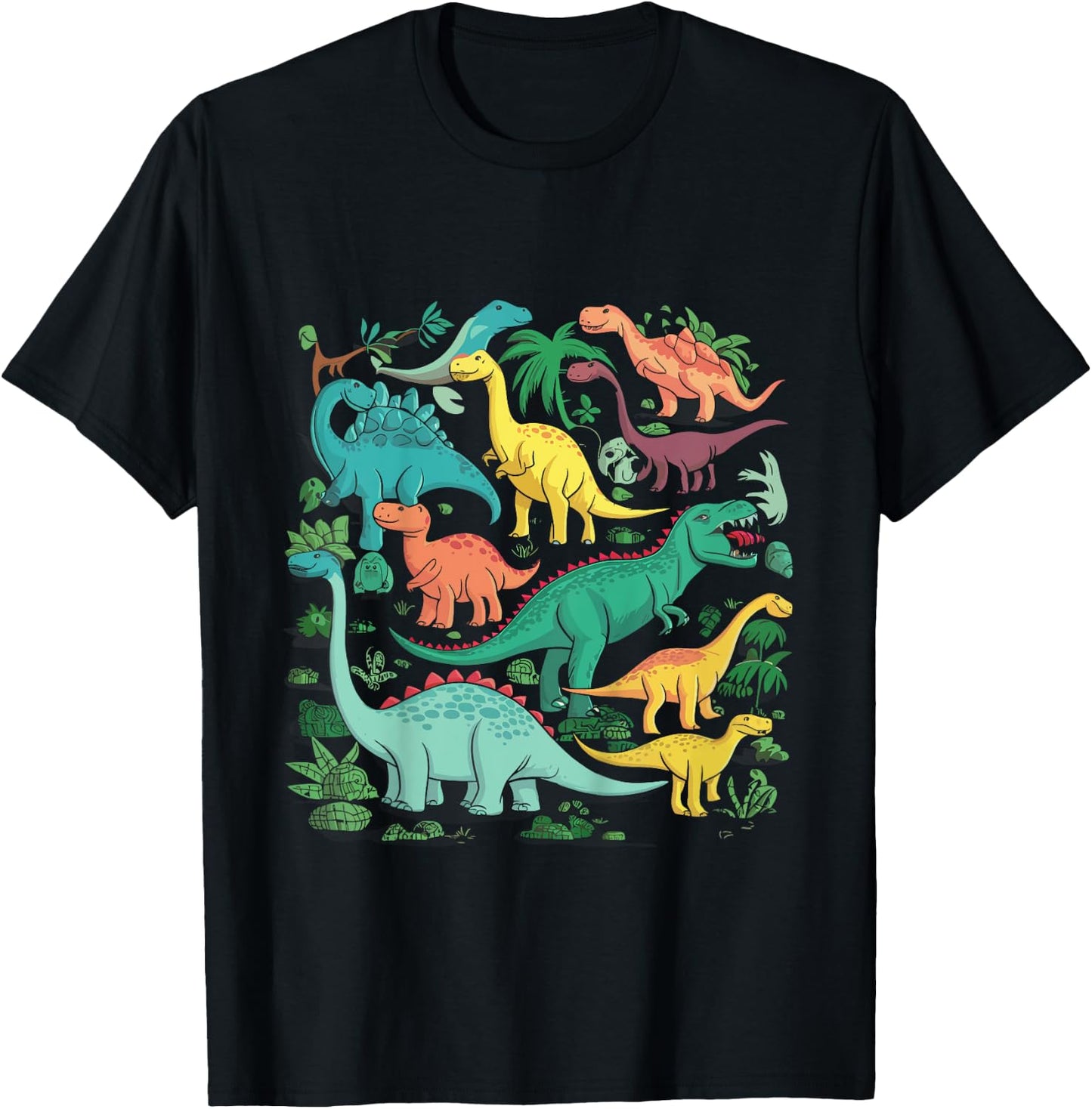 Kinder Dinosaurier Kinder Dino T-Shirt - T-Shirt | Black