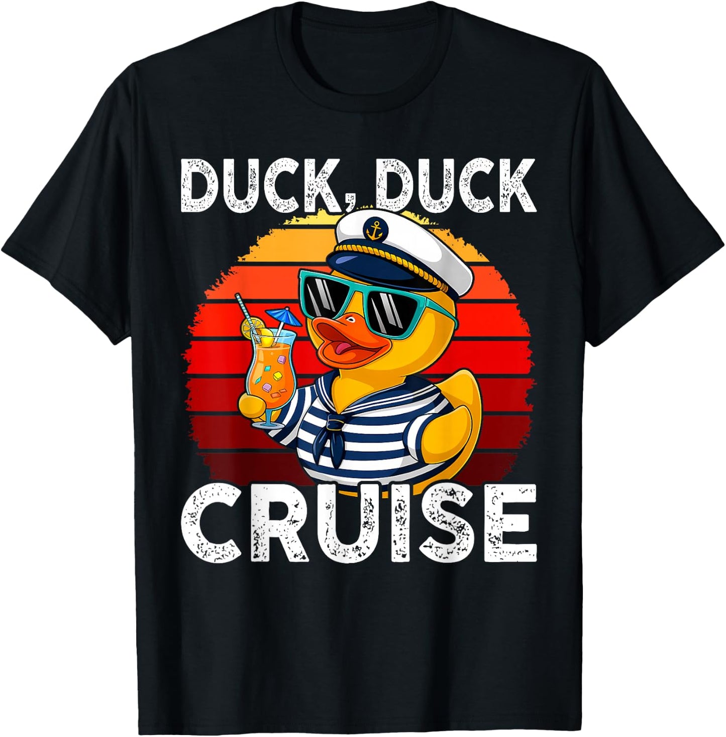 Cruising Ducks Duck Duck Cruise Family Vacation Rubber Duck T-Shirt - T-Shirt | Black