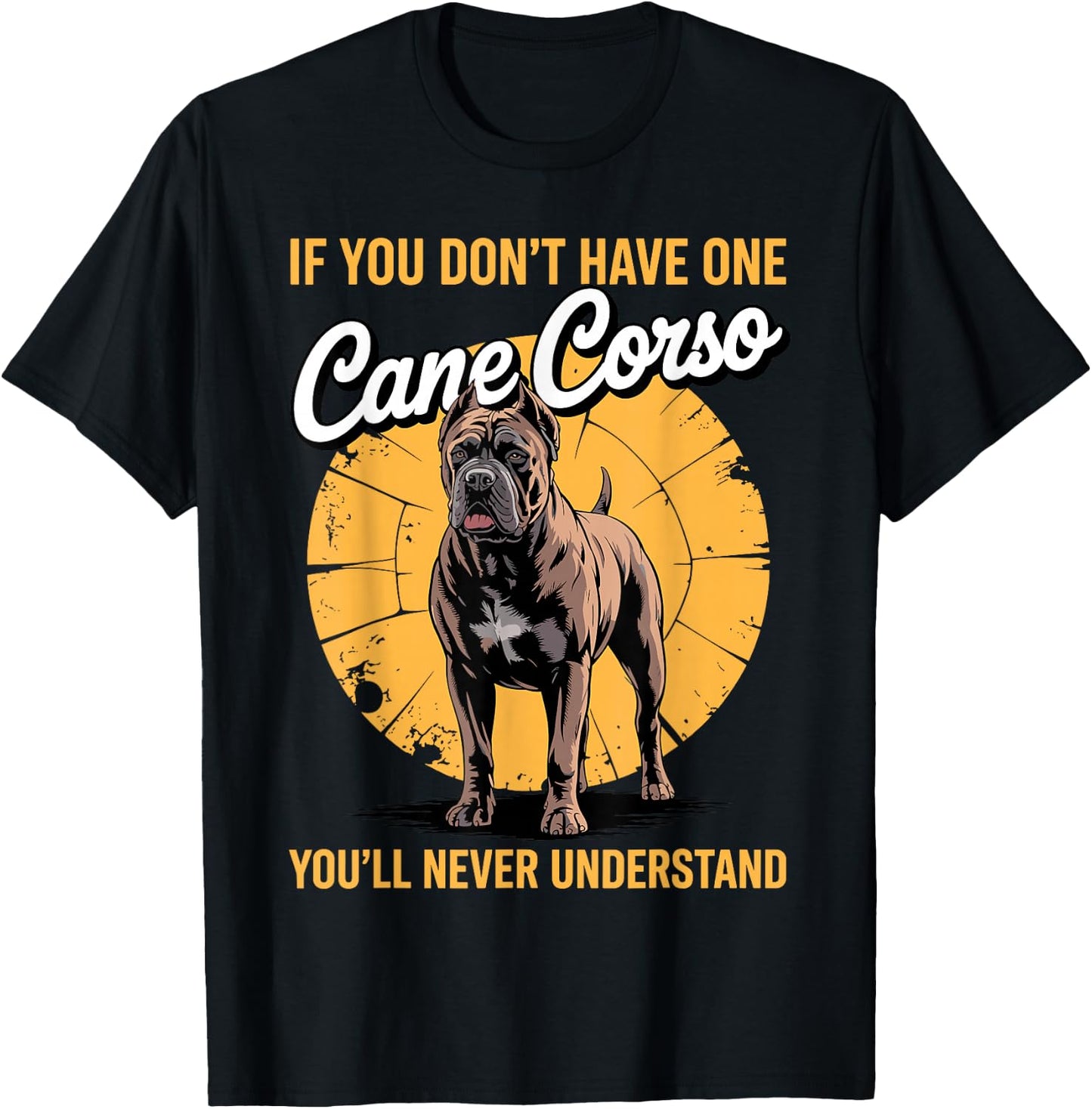 Funny Cane Corso Design Women Italian Mastiff Lover T-Shirt - T-Shirt | Black