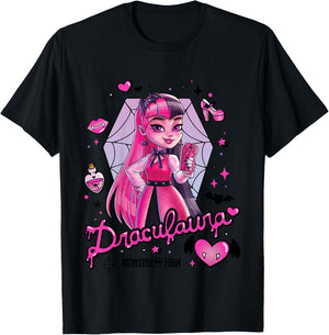 Children's Monster High Draculara , blue T-Shirt - T-Shirt | Black