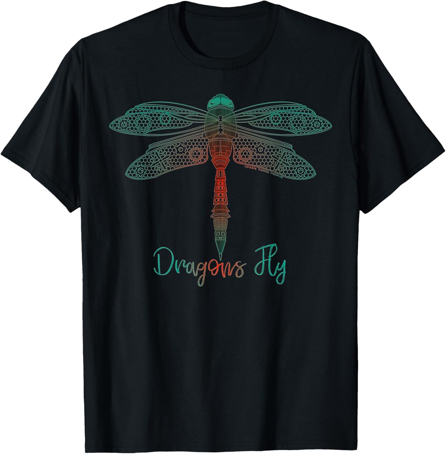 Cool Machined Steampunk Dragonfly - Dragons Fly - Steampunk T-Shirt - T-Shirt | Black