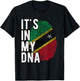 Funny it's in my DNA Saint Kitts and Nevis flag Fingerprint T-Shirt - T-Shirt | Black