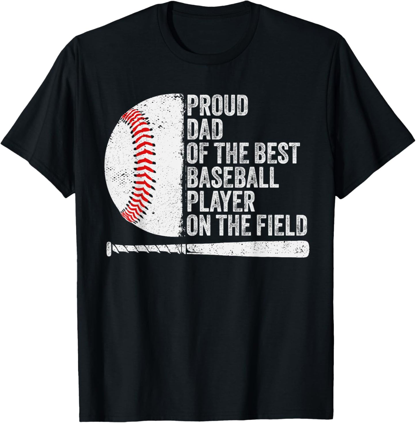Dads Baseball Proud Baseball Dad Of Baseball Player T-Shirt - T-Shirt | Black