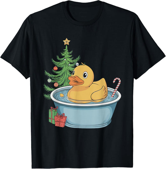 Rubber Duck Christmas T-Shirt - T-Shirt | Black