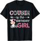 Cousin of The Birthday Girl Farm Cow Cousin Matching Family T-Shirt - T-Shirt | Black