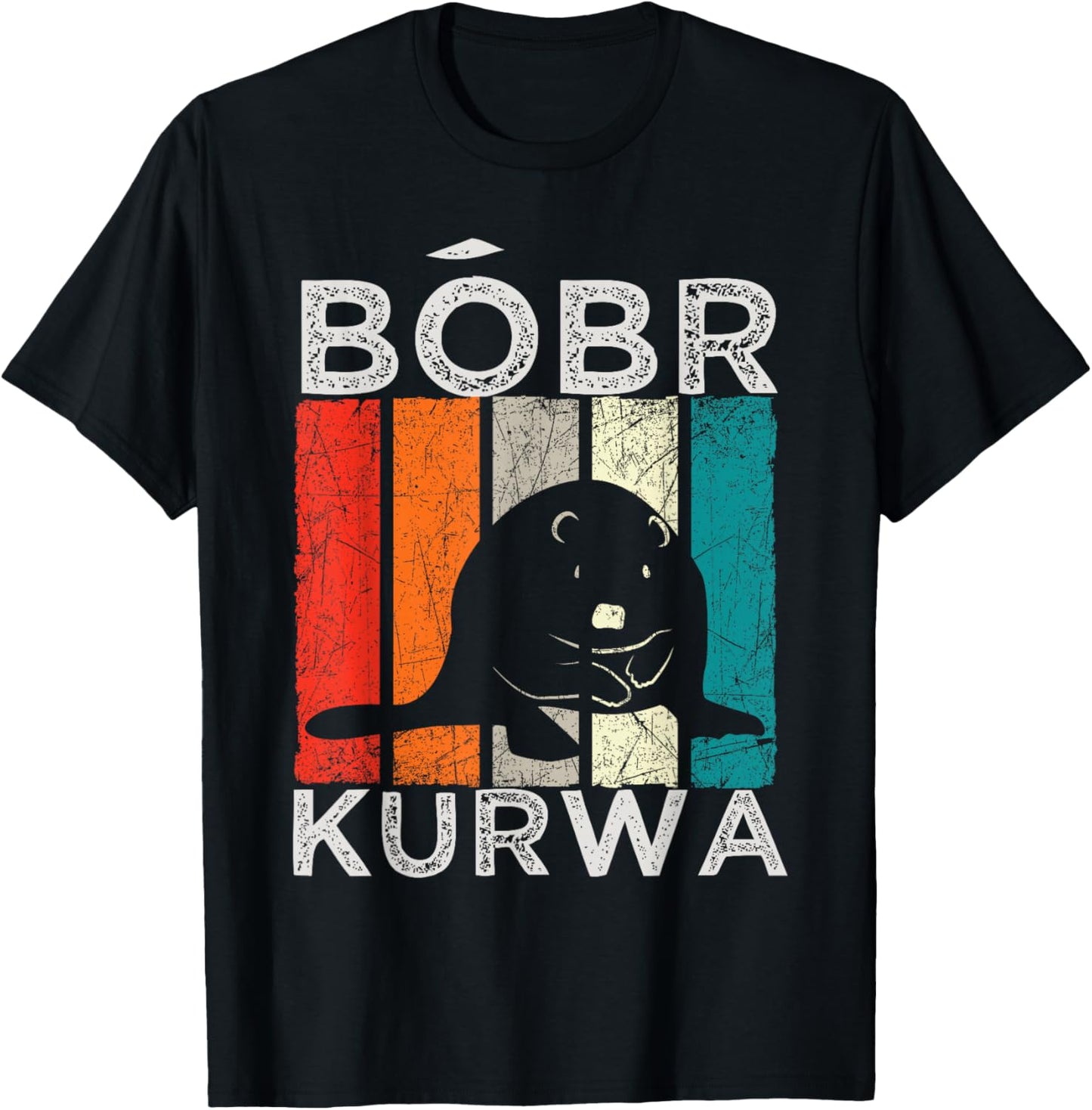 Funny Bober Kurwa Bobr Beaver Polish Meme T-Shirt - T-Shirt | Black