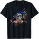 Black Labrador USA Flag Lab Owner Bird Duck Hunter Gift Men T-Shirt - T-Shirt | Black