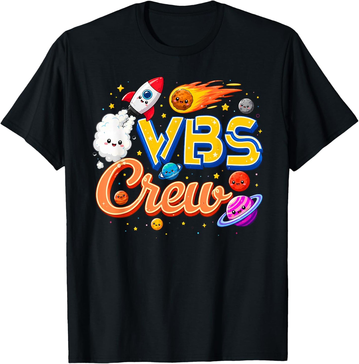 VBS Crew Vacation Bible School Squad Religious Weekend Group T-Shirt - T-Shirt | Black