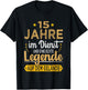 15 Jähriges Dienstjubiläum Arbeitsjubiläum Firmenjubiläum T-Shirt - T-Shirt | Black