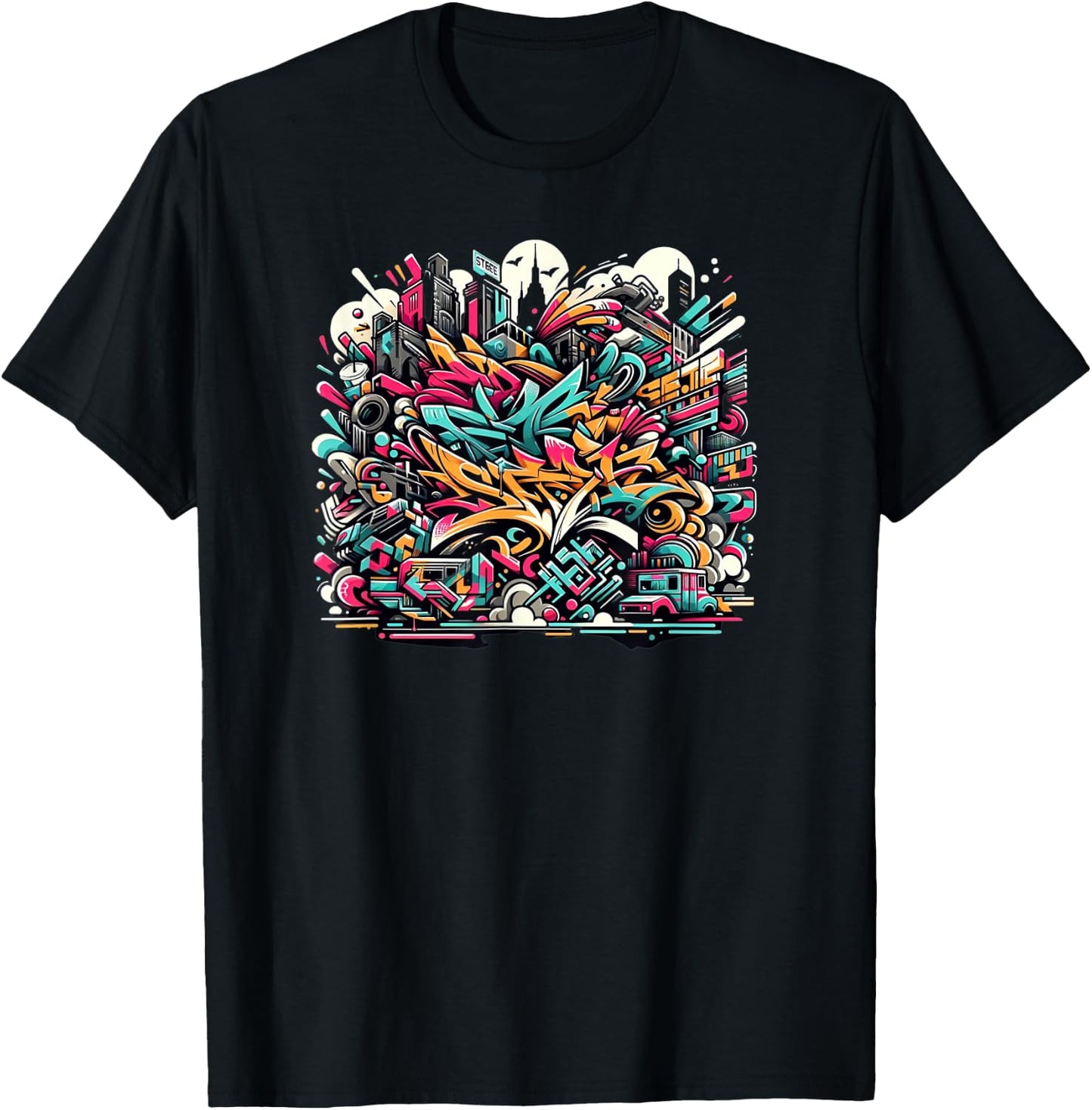 Graffiti Urban Art T-Shirt - T-Shirt | Black