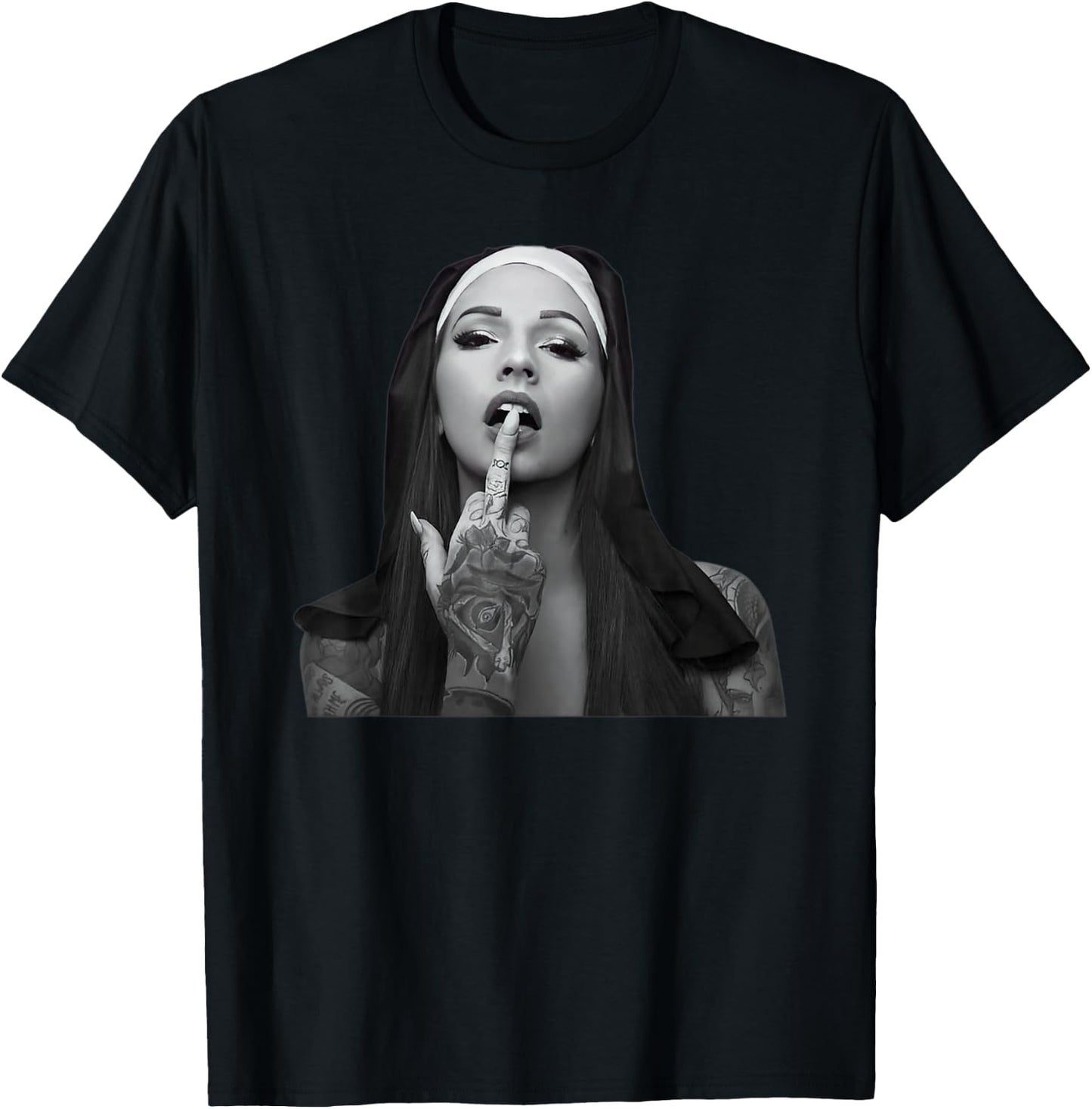 Satanic Nun Tattoos Unheilig T-Shirt - T-Shirt | Black