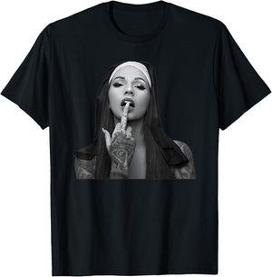 Satanic Nun Tattoos Unheilig T-Shirt - T-Shirt | Black
