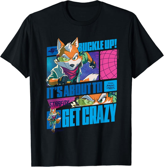 The Super Mario Galaxy Movie Starfox Buckle Up Action T-Shirt - T-Shirt | Black
