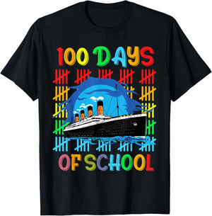 100 Days of School RMS Titanic 100th Day of School Kids Boys T-Shirt - T-Shirt | Black