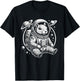 Space Squirrel Astronaut Graphic - Cute Squirrel in Space T-Shirt - T-Shirt | Black