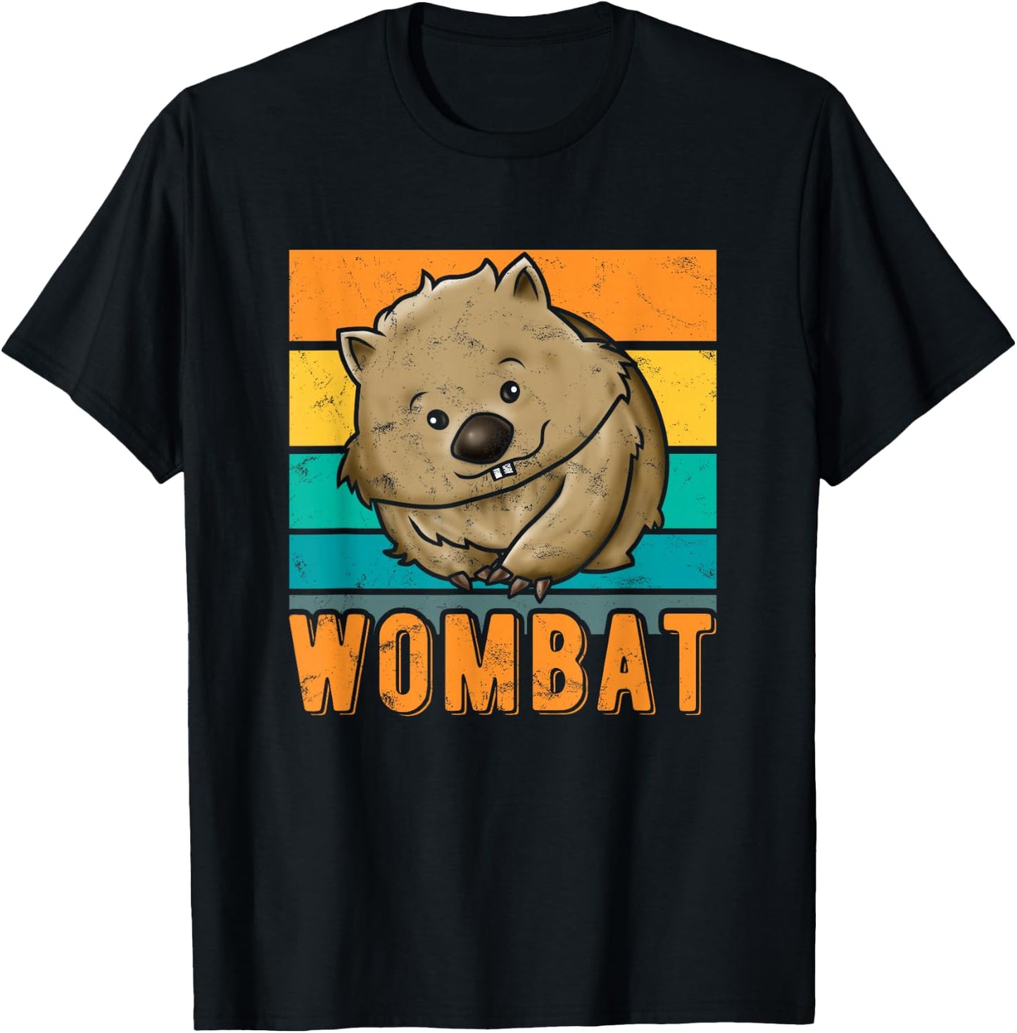 Retro Wombat T-Shirt - T-Shirt | Black