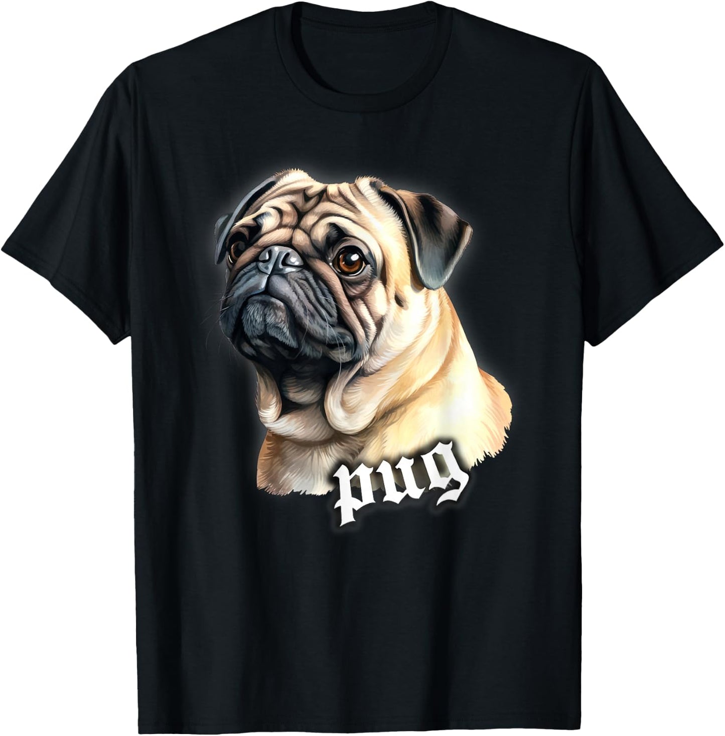 Pug Dog T-Shirt - T-Shirt | Black