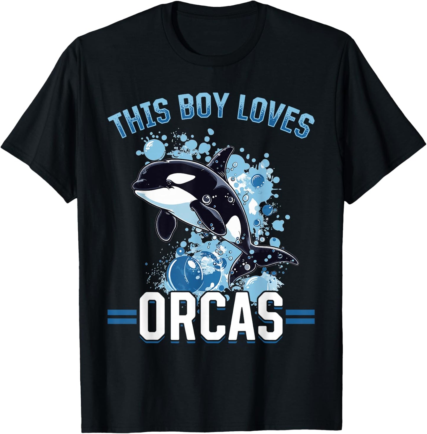 Funny Orca Animal This Boy Loves Orcas T-Shirt - T-Shirt | Black