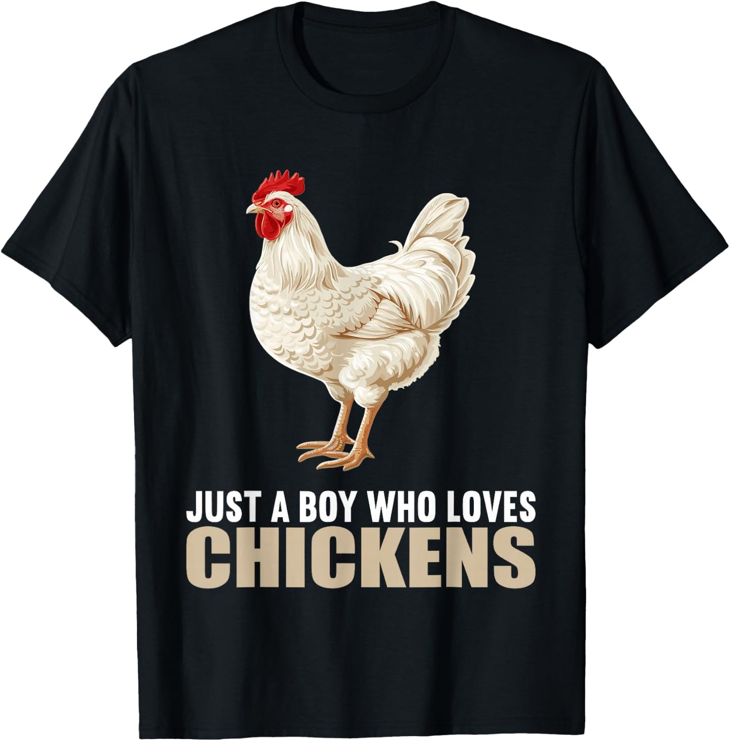 Just a Boy who loves Chickens Chicken T-Shirt - T-Shirt | Black
