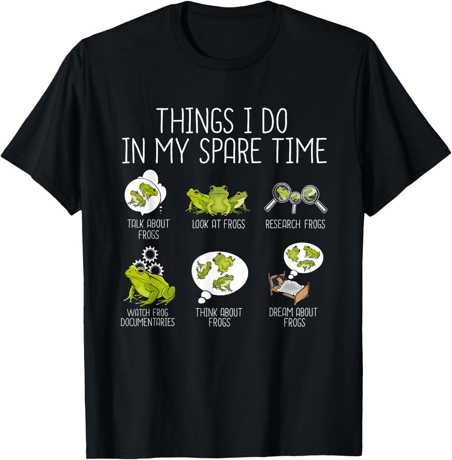 Frog Lover Kids Funny Frogs Idea Boys Frog T-Shirt - T-Shirt | Black