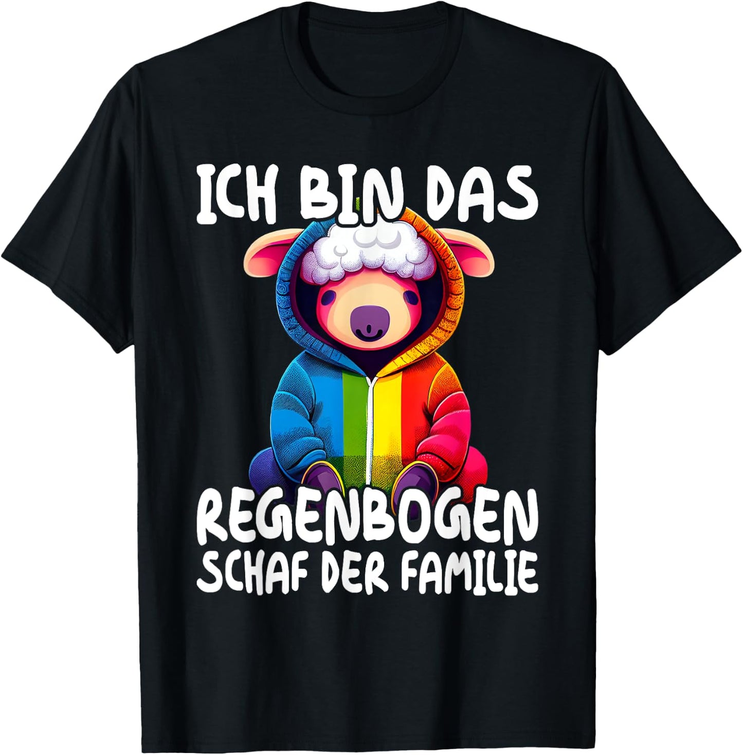 LGBT Regenbogen Schaf Gay CSD Bisexual Pride LGBTQ T-Shirt - T-Shirt | Black