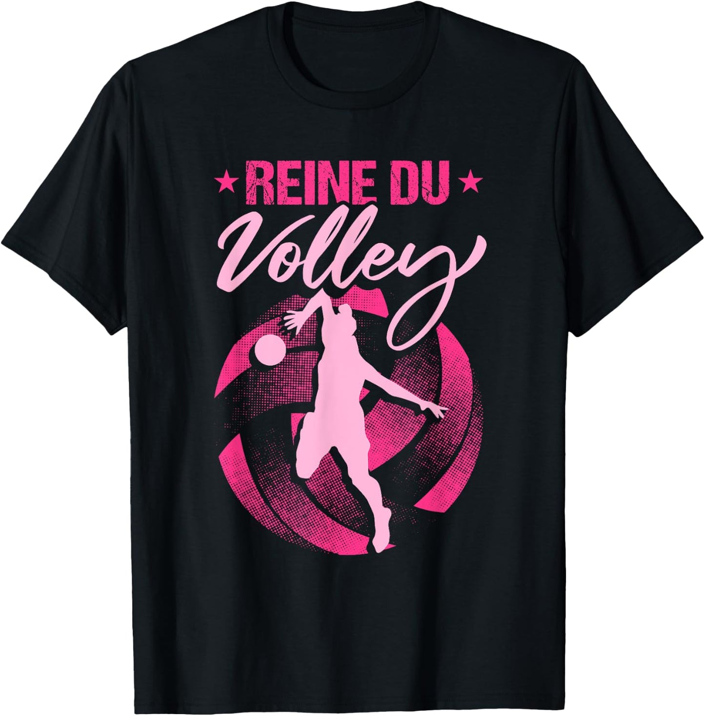 Girls Voleyball Women Queen Of Volleyball Humour Volleyball T-Shirt - T-Shirt | Black