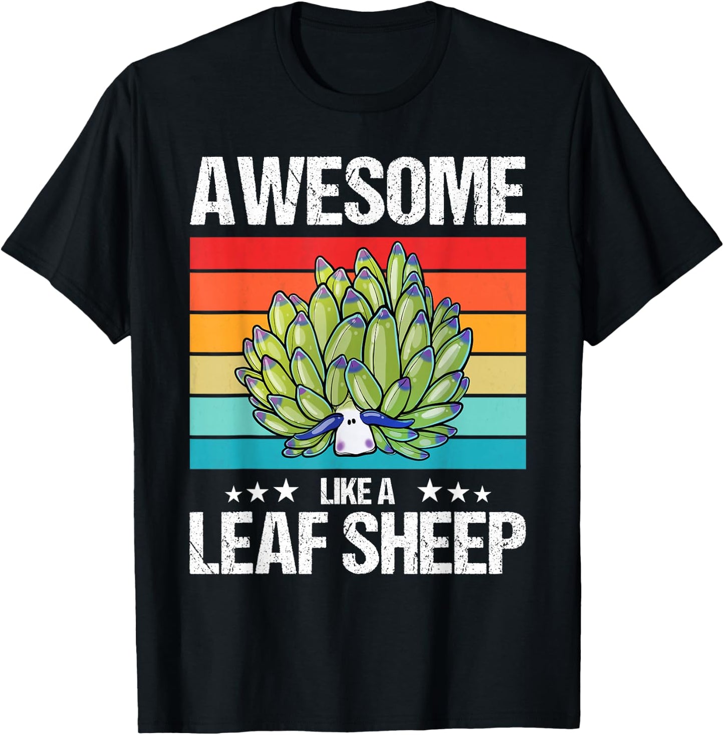 Costasiella kuroshimae Nudibranch Leaf Sheep T-Shirt - T-Shirt | Black
