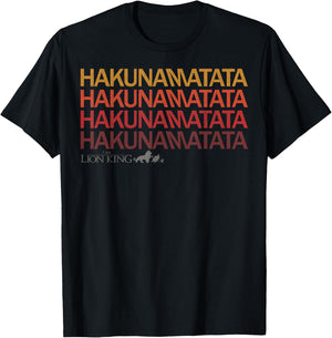 Disney Lion King Hakuna Matata Sunset Colors Graphic T-Shirt - T-Shirt | Black