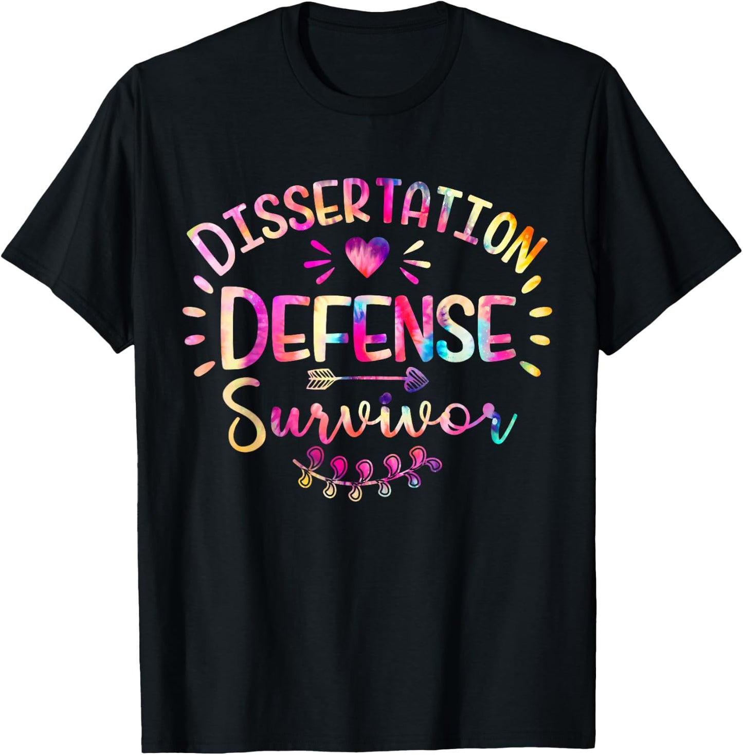 Dissertation Defense Survivor PHD Graduation Announcement T-Shirt - T-Shirt | Black