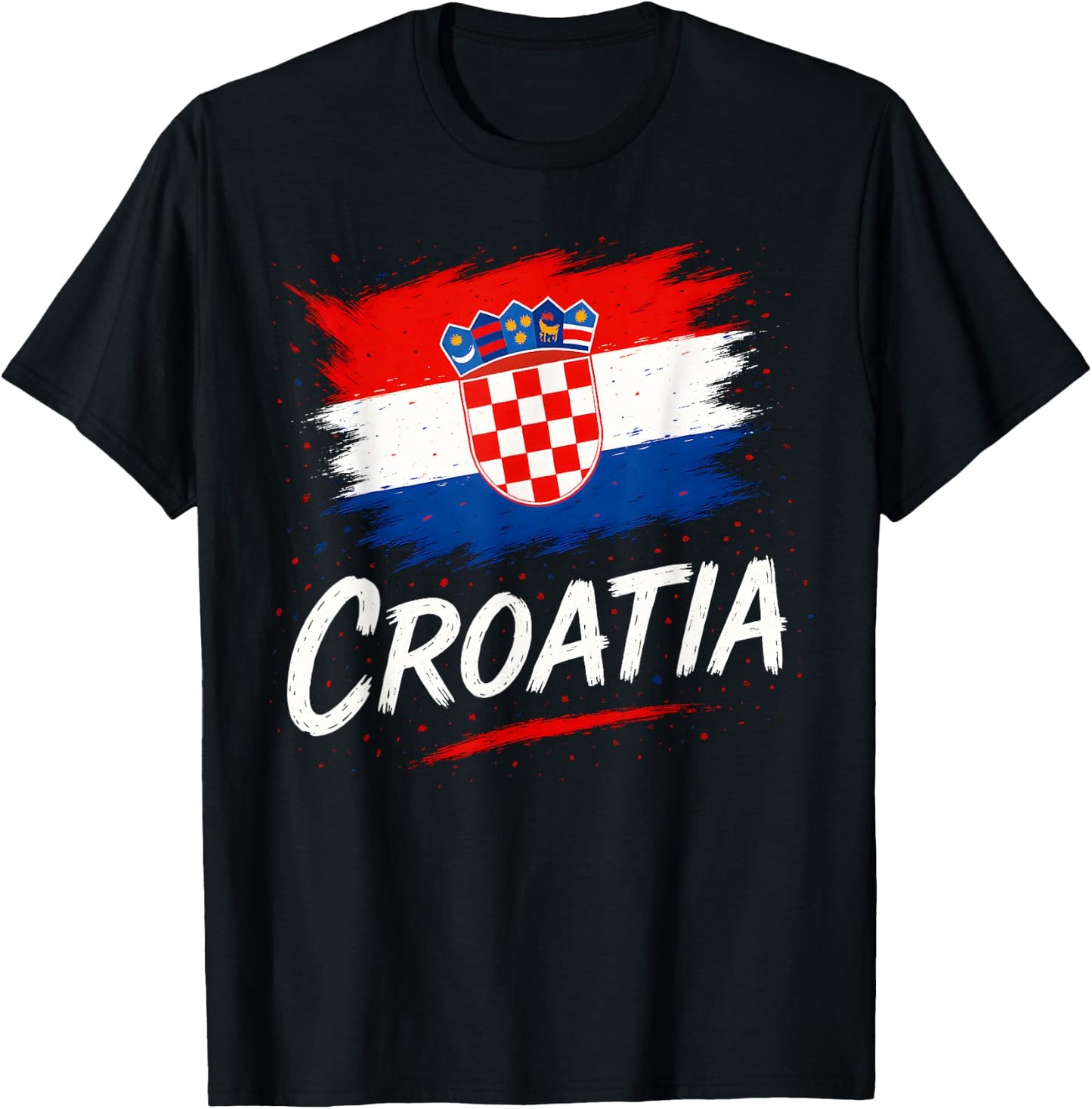 Croatia Croatian Flag T-Shirt - T-Shirt | Black