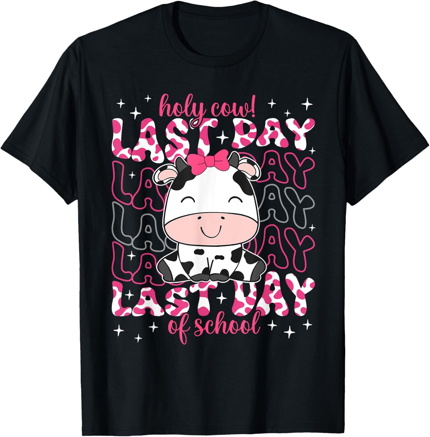 Holy Cow Last Day of School Teacher Boys Girls Kids Student T-Shirt - T-Shirt | Black