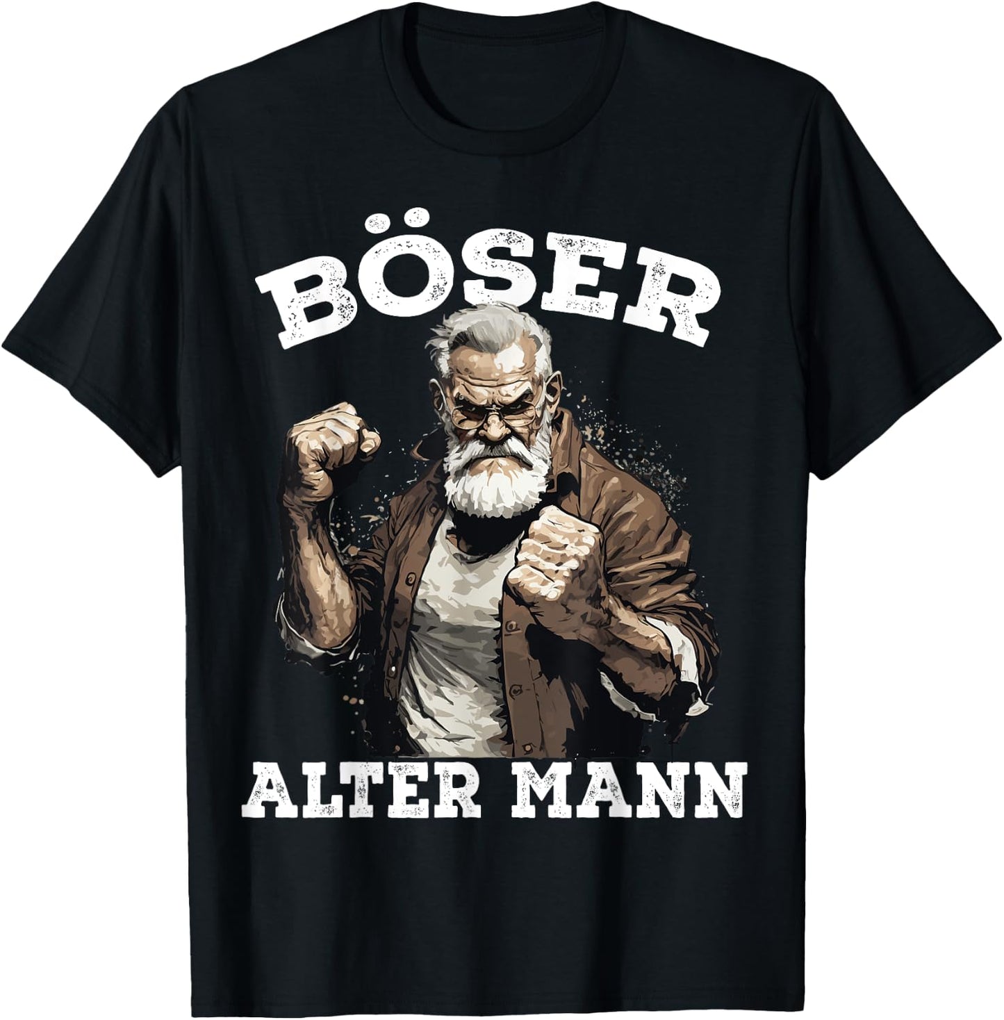 Böser Alter Mann Hardrock Heavy Metal Opa T-Shirt - T-Shirt | Black