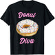 Donut Diva Sprinkle Design Pink Lettering T-Shirt - T-Shirt | Black
