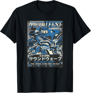 Transformers Metal Fest Soundwave Comic Style Poster , black T-Shirt - T-Shirt | Black