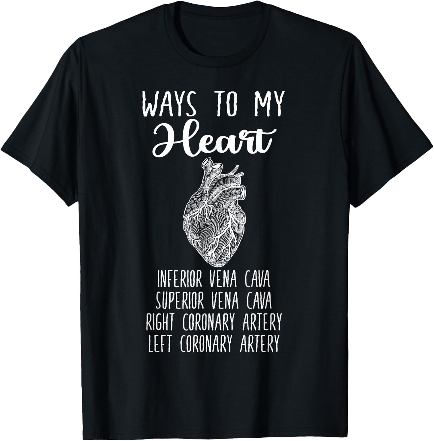 Funny Cardiology Heart Cardiologist Gift Medical Student T-Shirt - T-Shirt | Black