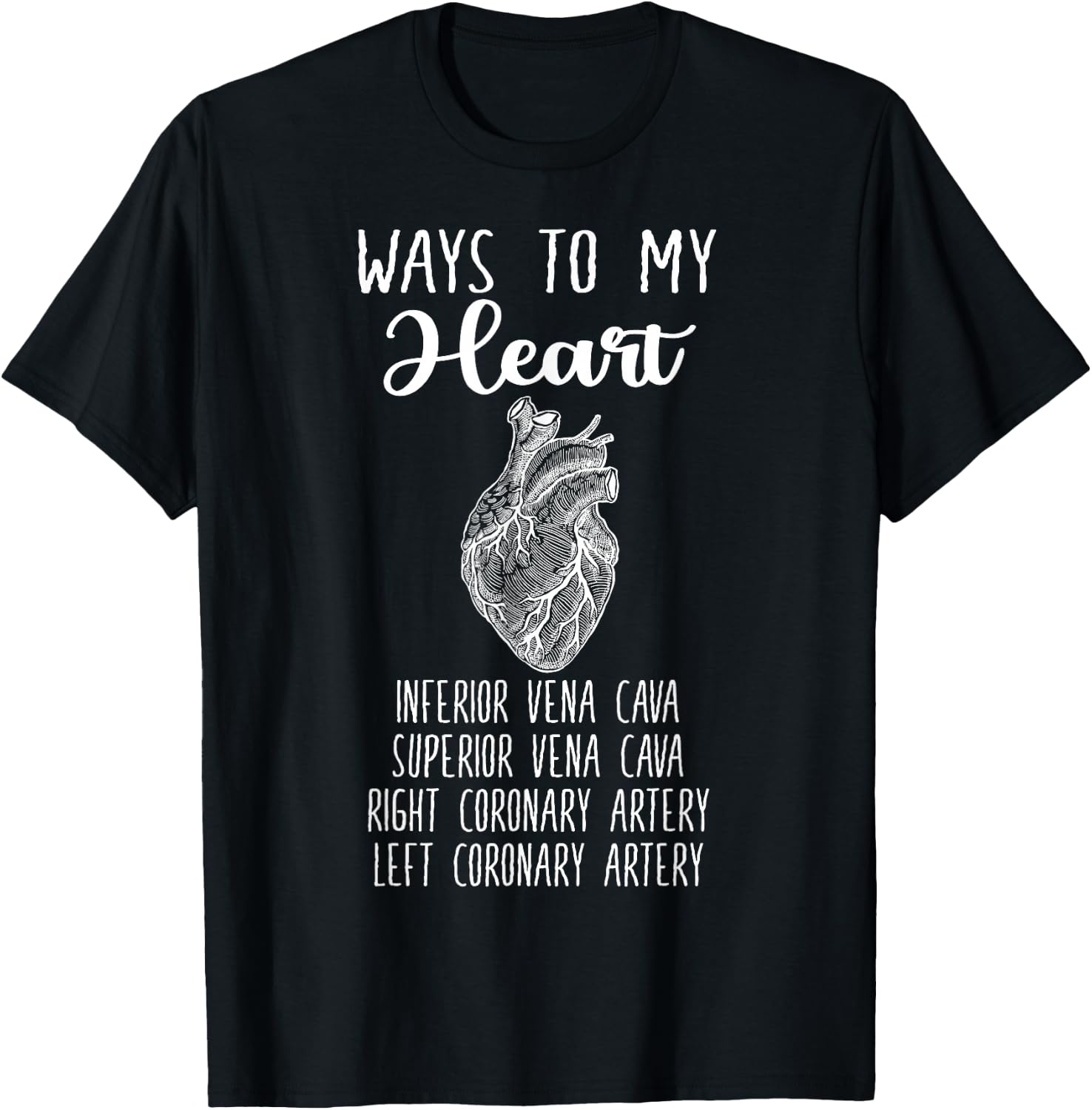 Funny Cardiology Heart Cardiologist Gift Medical Student T-Shirt - T-Shirt | Black