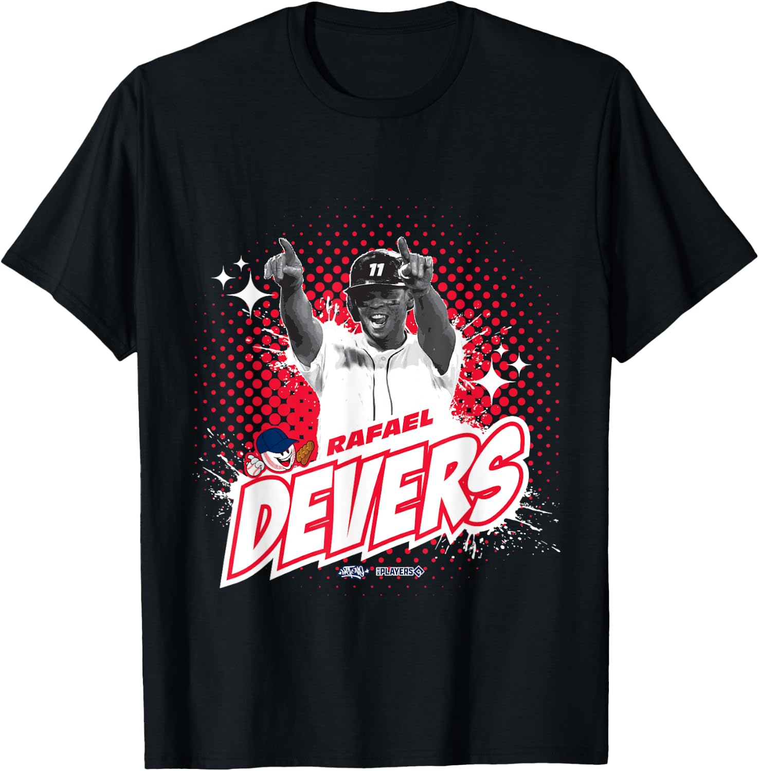 Rafael Devers Boston Baseball Sket One x MLB Players T-Shirt - T-Shirt | Black